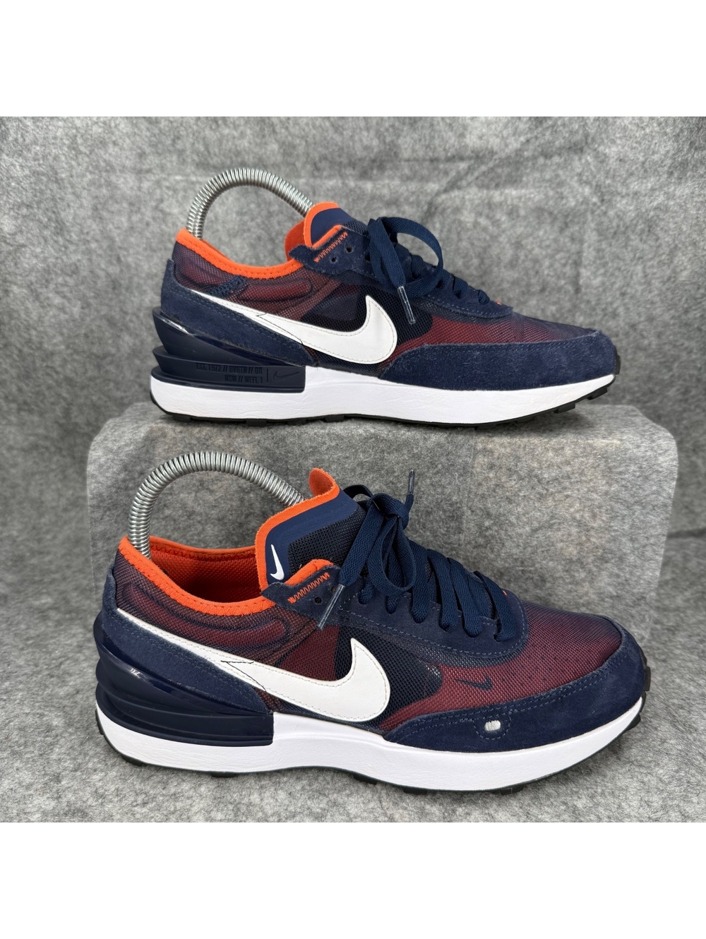 Nike Waffle One GS Shoes DC0481-401 Midnight Navy Blue Orange Melon Youth 5Y 907